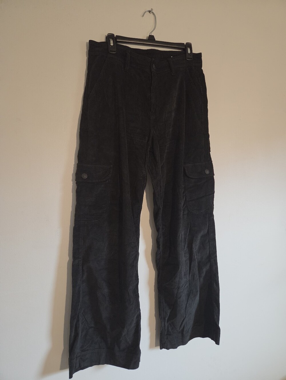 American Eagle Outfitters Black Corduroy Cargo Pants